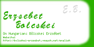 erzsebet bolcskei business card